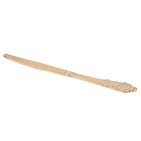 Smarty Had A Party Shiny Baroque Gold Plastic Knives (600 Knives), 600PK 7957-GBQ-CASE